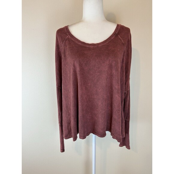 Chalet et Cici Acid Wash Hemp Tunic Top Size Small Lagenlook Artsy Purple - Picture 1 of 6